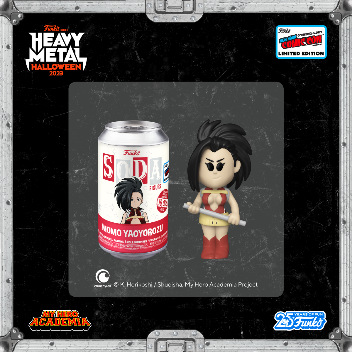 Momo Yaoyorozu is on a quest to become a Pro Hero as she takes the form of this New York Comic Con exclusive Funko SODA figure.